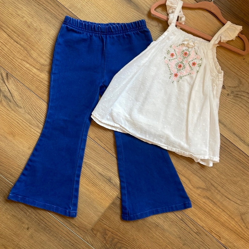 Nanette Boho Top and Little Rabbit Wear Flare Jeans